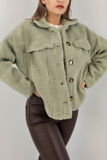 Winterse Oversized Teddy Jas voor Dames