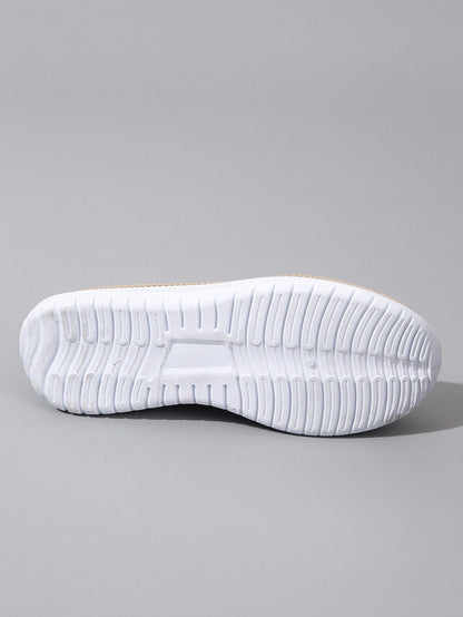 Lotte - Gebreide Slip-On Sneakers met Goudkleurige Ketting
