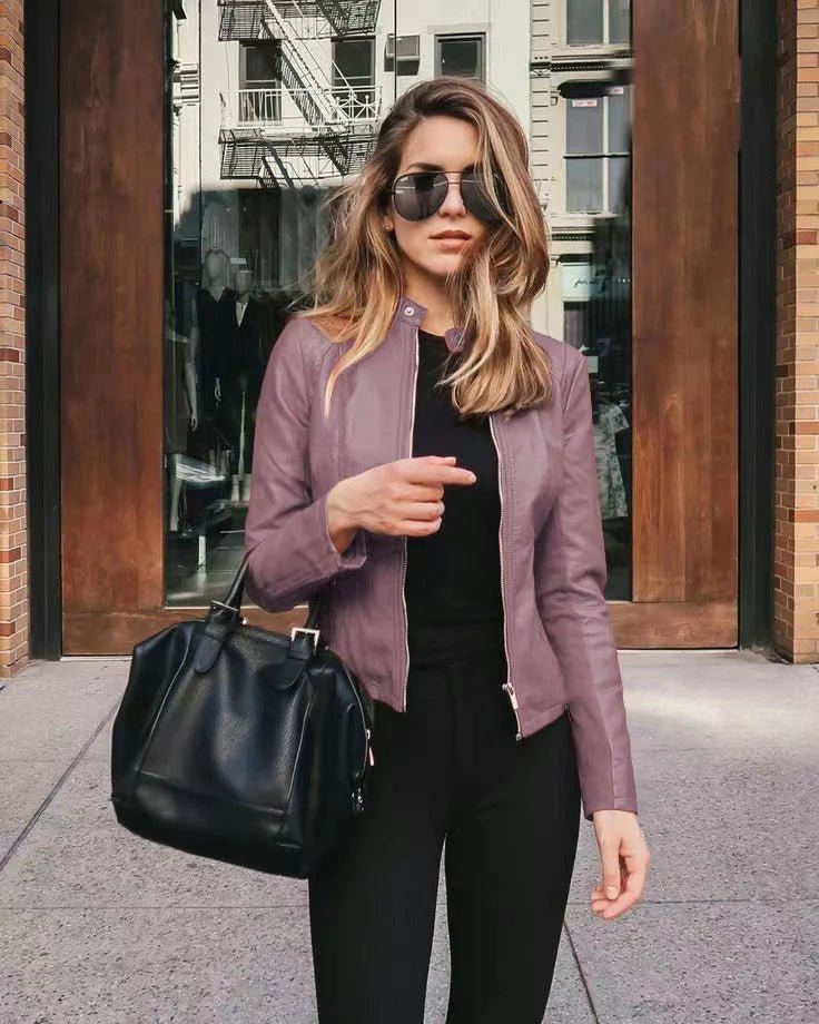 Lovisa - Imitatieleren Jas met Opstaande Kraag voor Dames