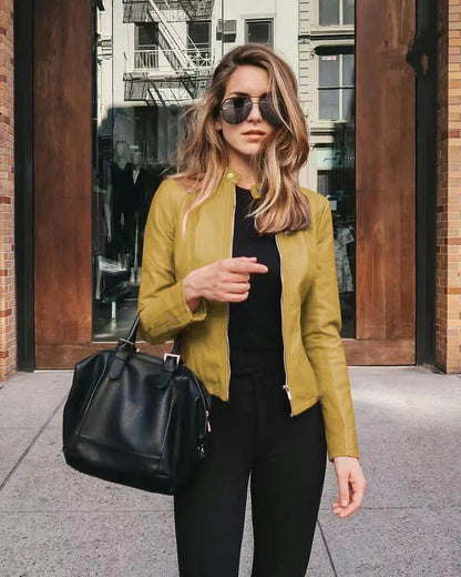 Lovisa - Imitatieleren Jas met Opstaande Kraag voor Dames