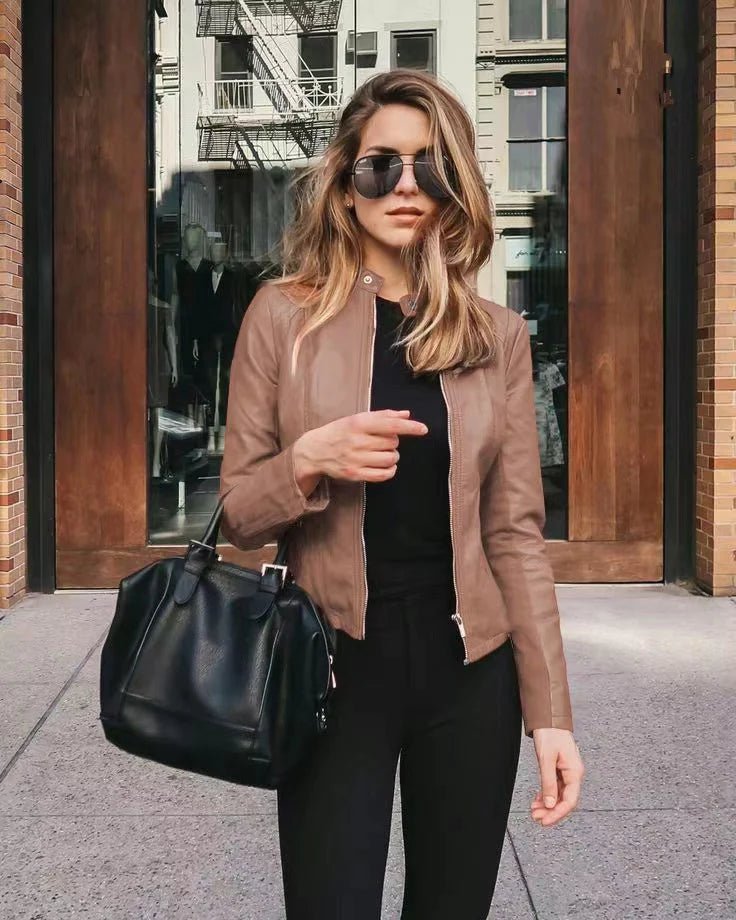 Lovisa - Imitatieleren Jas met Opstaande Kraag voor Dames