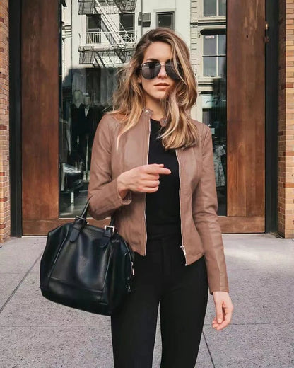 Lovisa - Imitatieleren Jas met Opstaande Kraag voor Dames