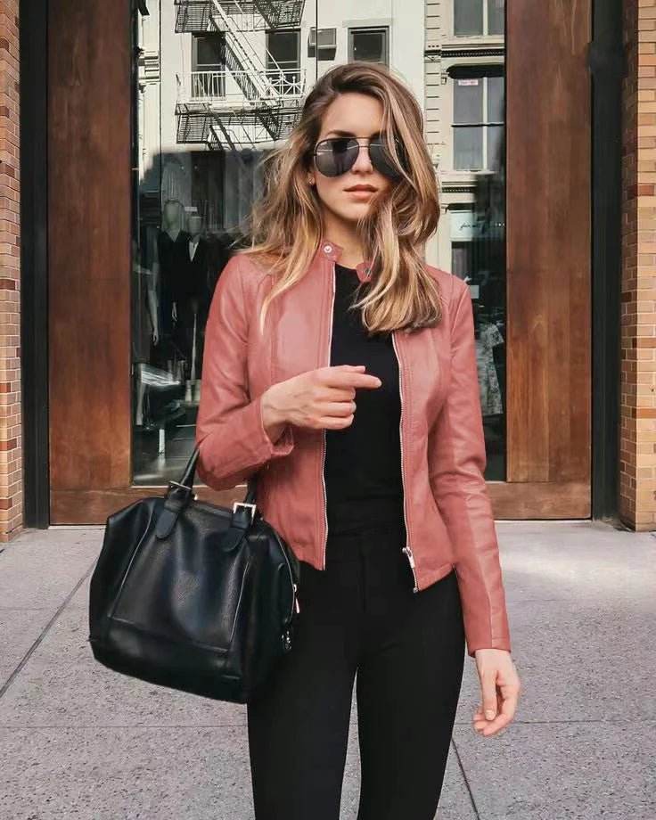 Lovisa - Imitatieleren Jas met Opstaande Kraag voor Dames