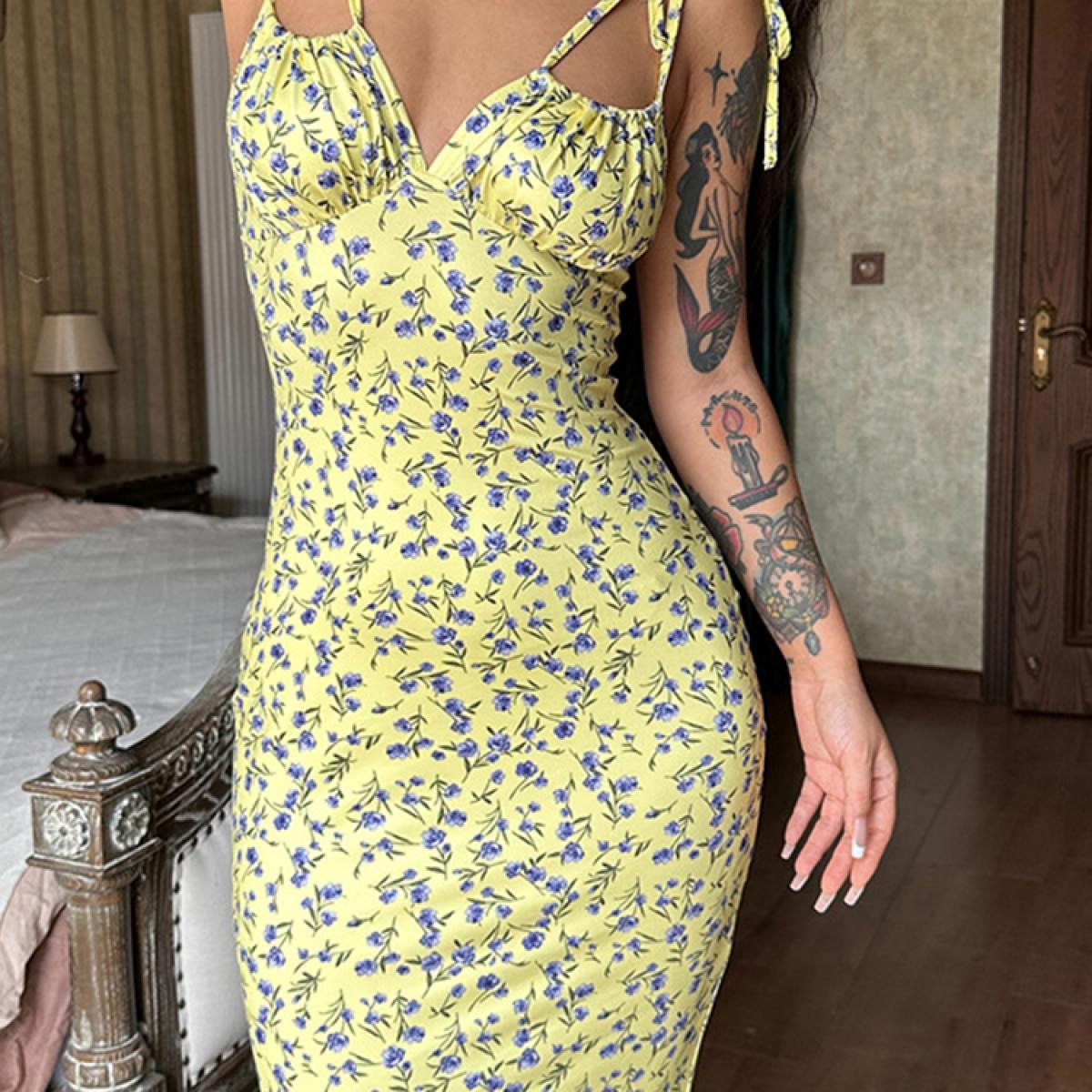 Sophia - Bloemen Swing Maxi Jurk
