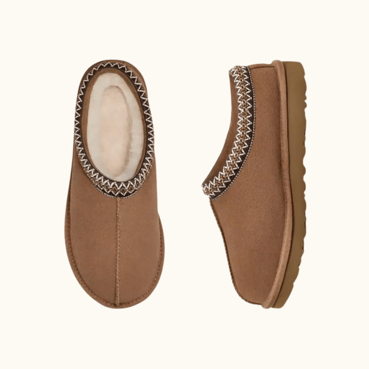 Gevoerde Suede Tasman Slippers voor Dames