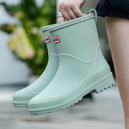 Waterdichte Regenlaarzen Met Antislip Zool Voor Dames