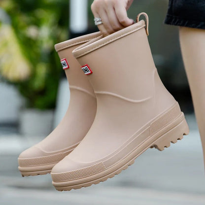 Waterdichte Regenlaarzen Met Antislip Zool Voor Dames