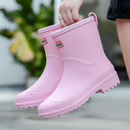 Waterdichte Regenlaarzen Met Antislip Zool Voor Dames