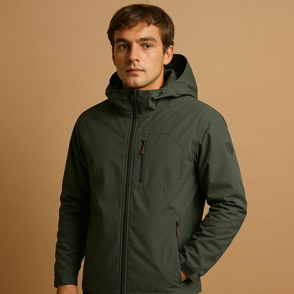 Waterdichte Softshell Winterjas Heren Met Capuchon en Ritszakken