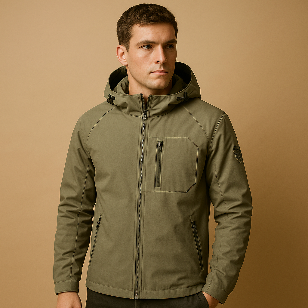 Waterdichte Softshell Winterjas Heren Met Capuchon en Ritszakken