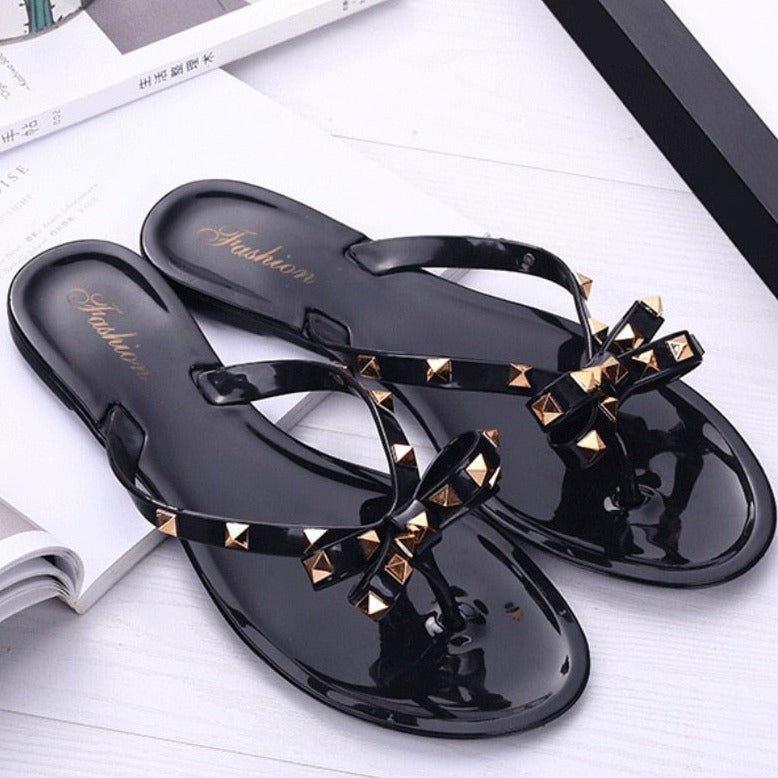 Isabella - Studded Bow-Knot Flip-Flop Sandalen voor dames