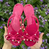 Isabella - Studded Bow-Knot Flip-Flop Sandalen voor dames