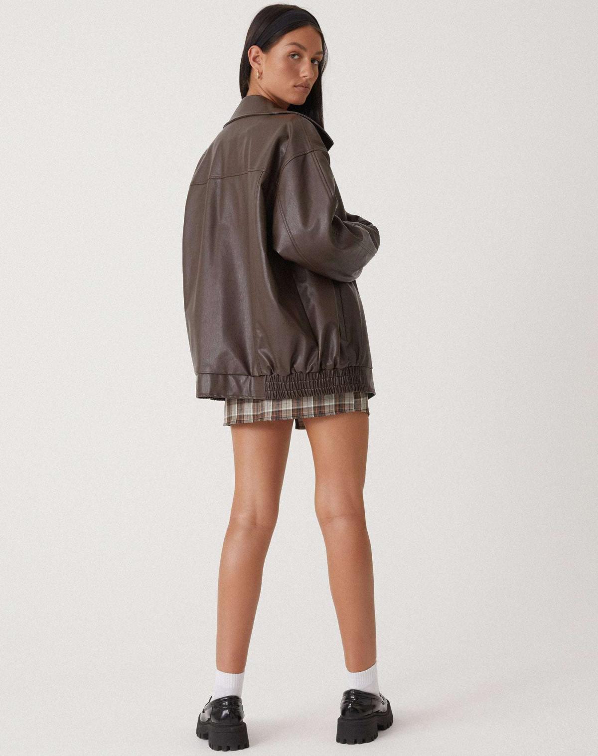 Tara - Oversized Imitatie Leren Jack voor Dames