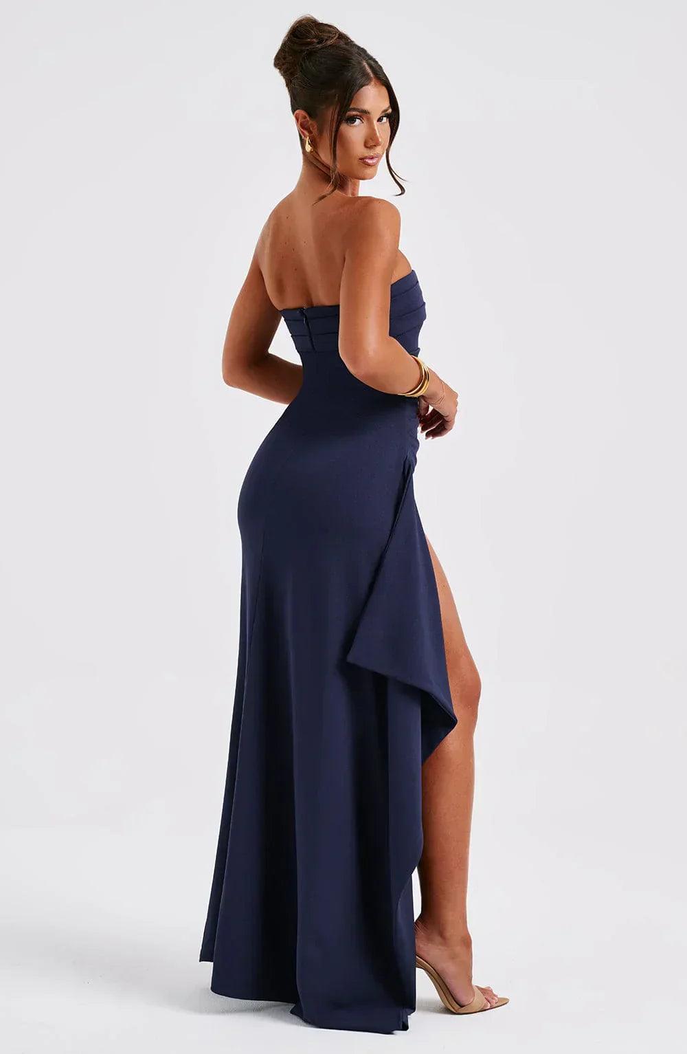 Amara – Elegante maxi feestjurk met hoge split