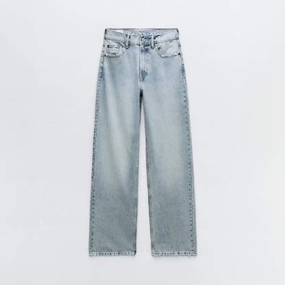 Noelle - Destroyed jeans met contrasterende zakken